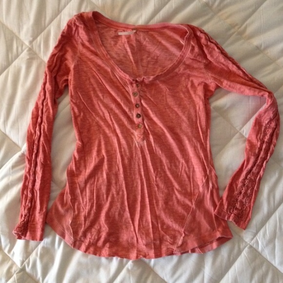 Free People Crochet Shirt