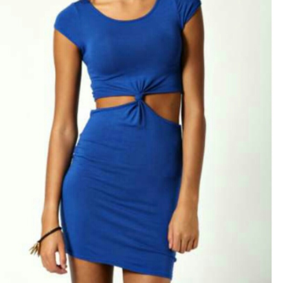 Cobalt Knot Dress by Boohoo