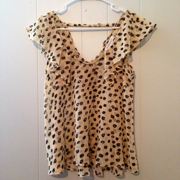 Bcbg Cheetah Print Top