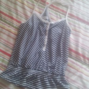 Blue & White Striped Tank