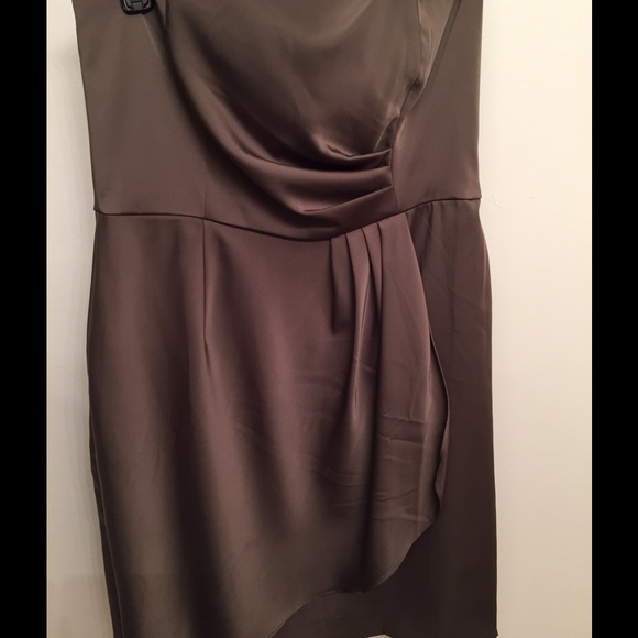 Banana republic strapless khaki colored dress