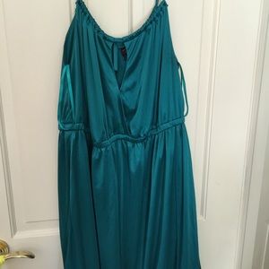 Emerald green bubble dress thin straps