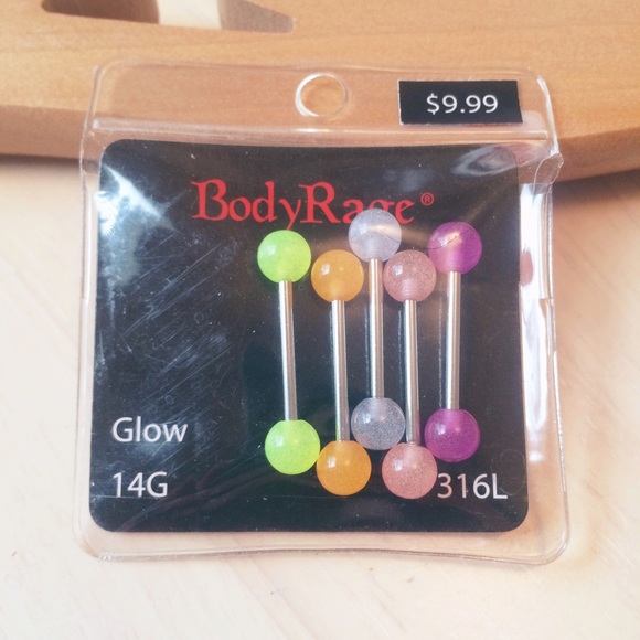 NWT Glow in the Dark Tongue Rings