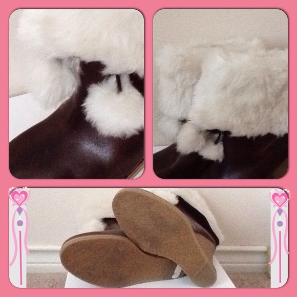 Jessica Simpson Leather Upper Wedge Bootie - Picture 2 of 4