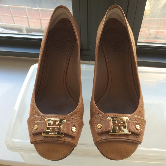 Tory Burch Leather Wedges - low heel