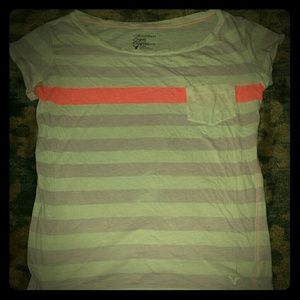 American Eagle, purple and white top Size Small