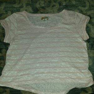 Pink lace top- size medium