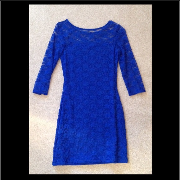 Royal Blue Lace Dress
