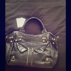 Black Bag with Gold Details by Just Fab