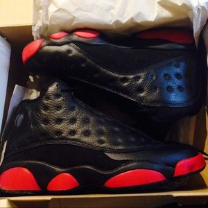 air jordan retro 13/black/infrared size 10.5