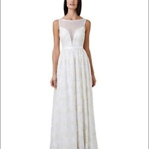 Sequined long white/ivory dress