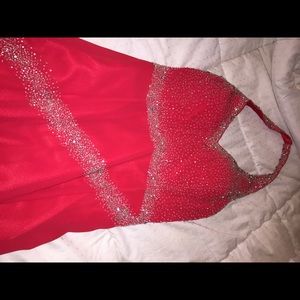 Beautiful long red prom dress