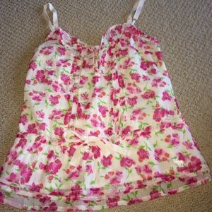 Abercrombie Floral Front Tie Tank