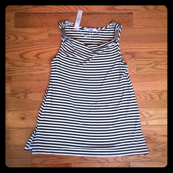 Black & White stripe tank