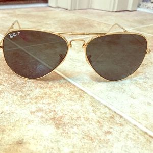 Authentic fold up Ray Ban aviator sunglasses