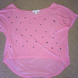 Delias Pink with Silver hearts top