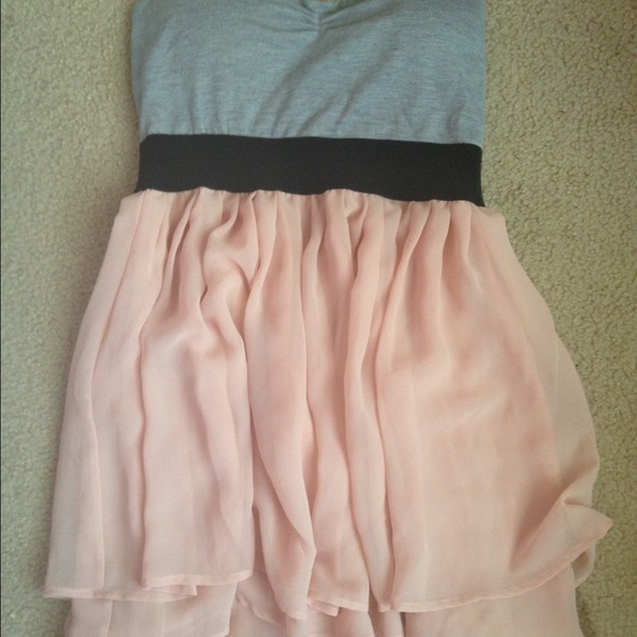 Pink & grey party dress