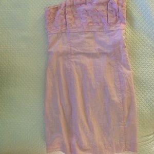 Pink checkered lily dress