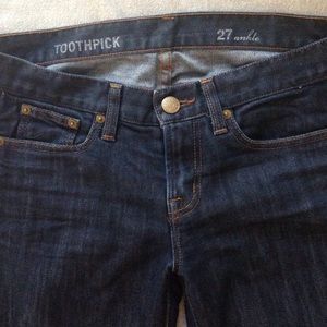 JCrew ankle length "toothpick" jeans