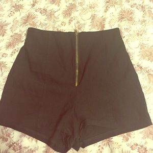 Black High Waisted Shorts