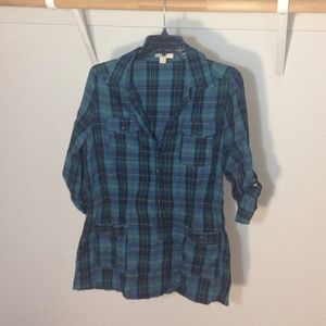 Plaid tunic