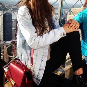 Zara Oversized Premium Stone Wash Blue  Jean Jckt