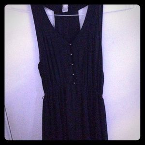 Navy blue buttoned dress
