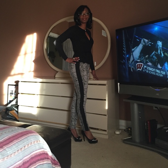 Snakeskin print pants. - Picture 2 of 2