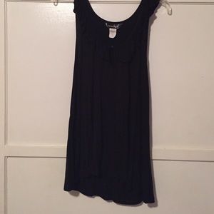 Black ruffle tank