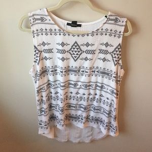 Long tribal print tank
