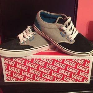 Women's blue/grey/black vans