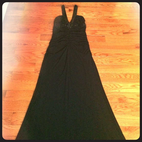 Black & beaded evening gown by Laundry