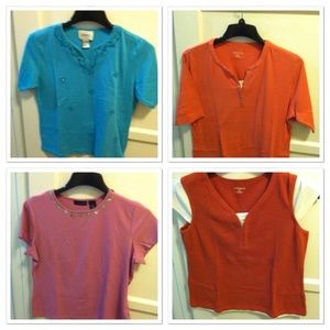 4 short sleeve blouses excellent condition!!