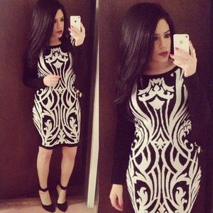 Dynamite Dresses - Black & White Sweater Dress Dynamite Dresses - Black & White Sweater Dress