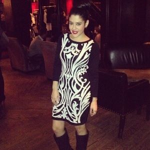 Dynamite Dresses - Black & White Sweater Dress Dynamite Dresses - Black & White Sweater Dress