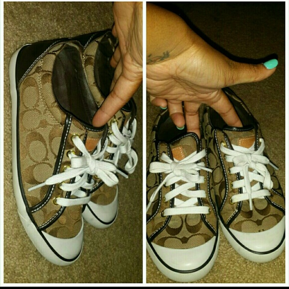 *SOLD* Brown Barrett coach sneakers ( 8 )