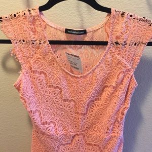 Light Coral Lace Dress(slight high-low)