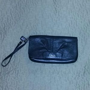 Black Leather Authentic Coach Wristlet - Like New