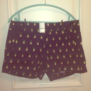 BUNDLE!! j.crew pineapple shorts and sweatshirt.