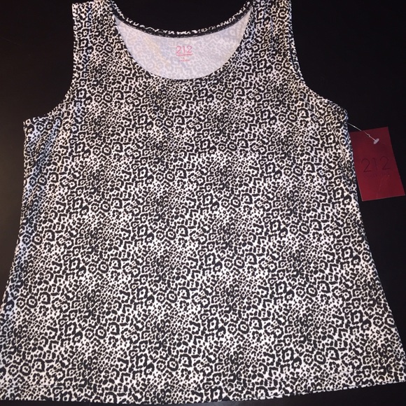 212 Collection Leopard Print Tank