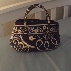 Twirly bird navy Caitlyn purse