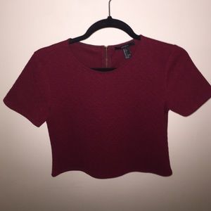 Maroon crop top