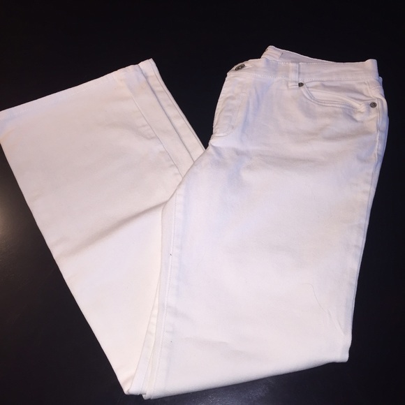 White Mossimo Denim Bootcut Pants