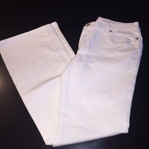 White Mossimo Denim Bootcut Pants