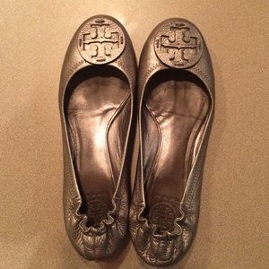 Tory Burch Shoes - Silver Tory Burch Reva flats Tory Burch Shoes - Silver Tory Burch Reva flats