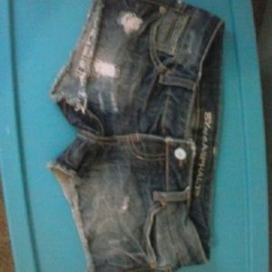 Blue Asphalt jean shorts