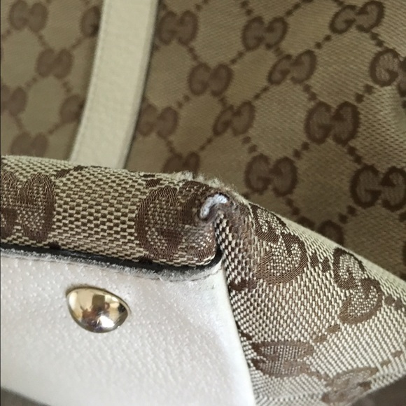 🔴SOLD🔴Gucci Hangbag. Tan and Brown. 100% Authen - Picture 3 of 5