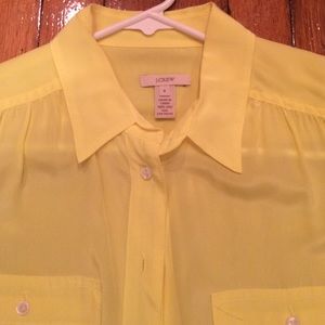 J. Crew Tops - JCrew silk yellow neon button down J. Crew Tops - JCrew silk yellow neon button down