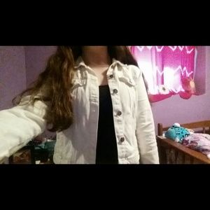 White jean jacket