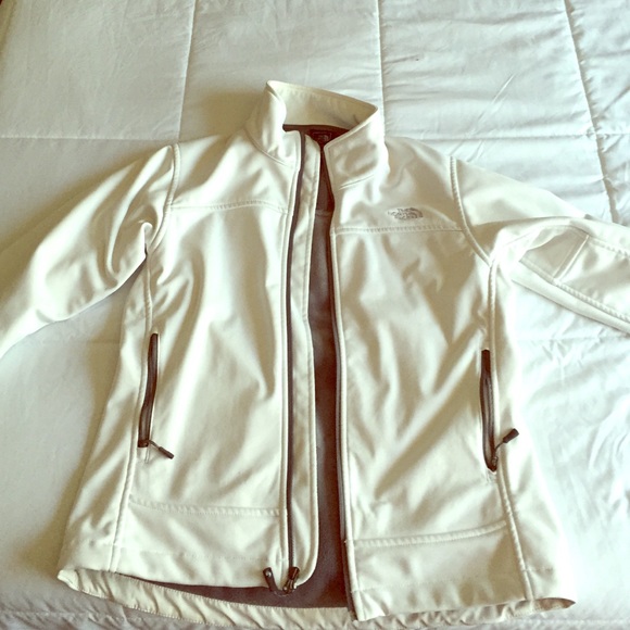 White North Face Jacket - Size Large
